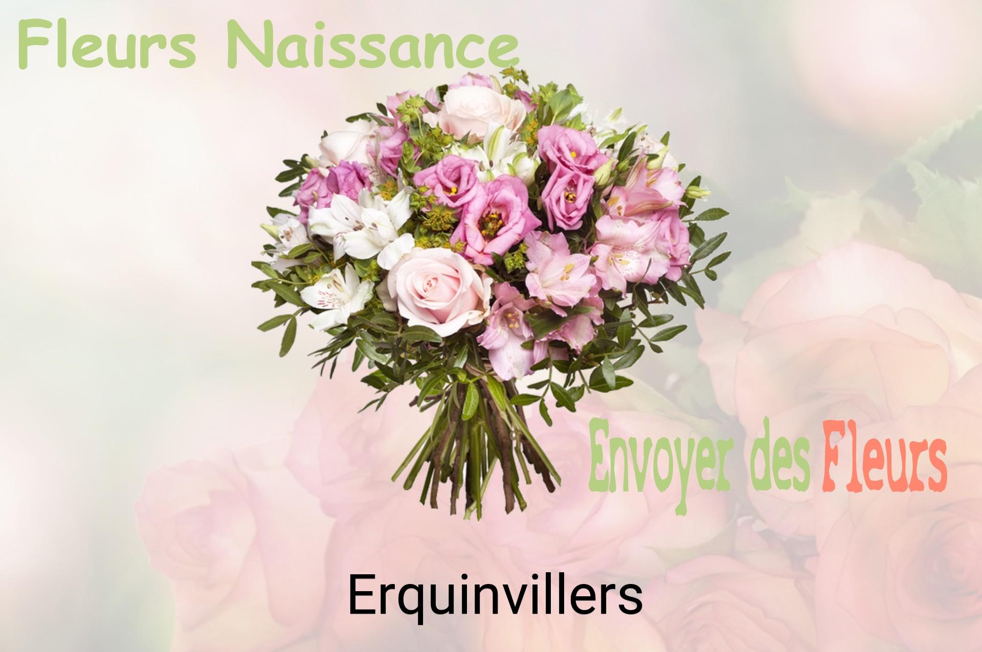 Bouquet de fleurs de naissance livré à Erquinvillers